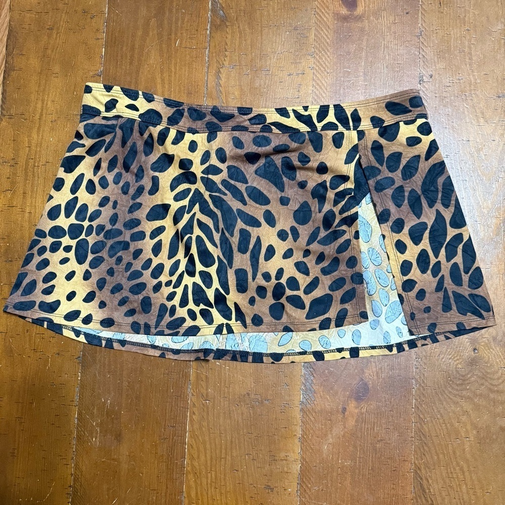 Athena Brown and Black swim skirt. Size 16